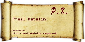 Preil Katalin névjegykártya